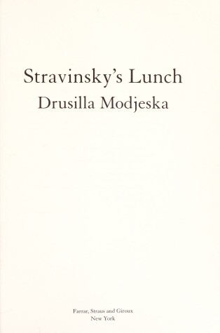 Book cover for Stravinsky's Lunch