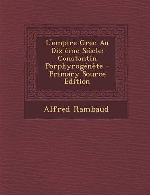 Book cover for L'Empire Grec Au Dixieme Siecle