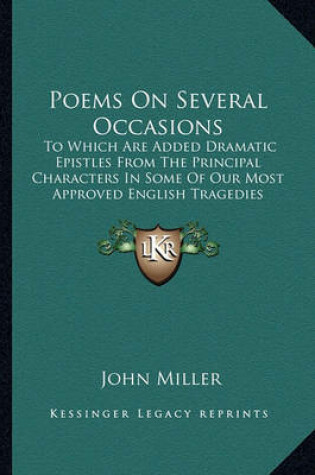 Cover of Poems on Several Occasions Poems on Several Occasions