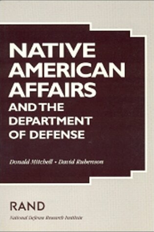 Cover of Native American Affairs and the Department of Defense