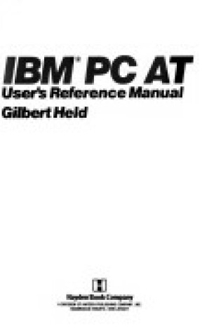 Cover of I. B. M. Personal Computer A.T. User's Reference Manual