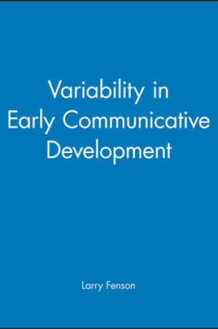 Cover of Variability in Early Communicative Development