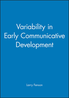 Book cover for Variability in Early Communicative Development