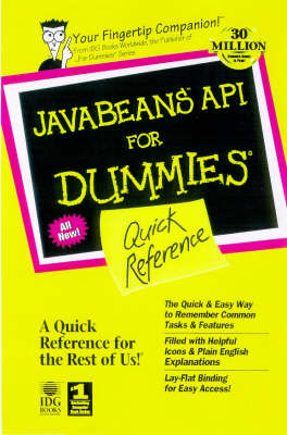 Book cover for Javabeans Api for Dummies Quick Reference