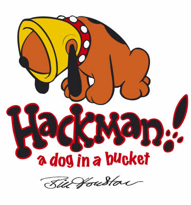 Book cover for Hackman, a Dog in a Bucket!