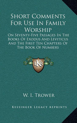 Book cover for Short Comments for Use in Family Worship