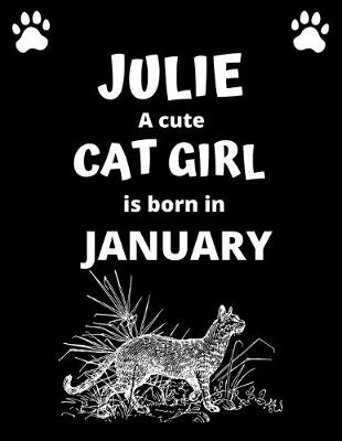 Book cover for JULIE a cute cat girl is born in January