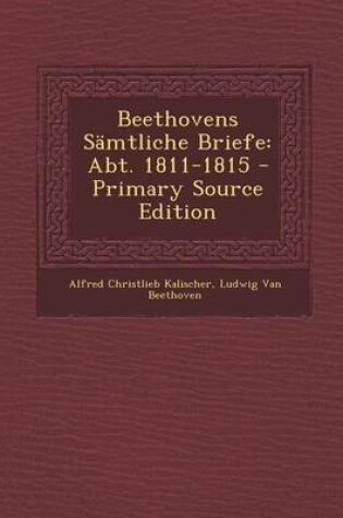 Cover of Beethovens Samtliche Briefe