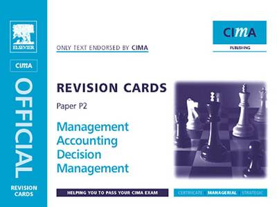 Book cover for Cima Revision Cards: Management Accounting - Decision Management