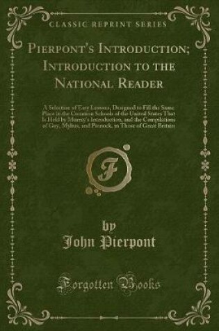 Cover of Pierpont's Introduction; Introduction to the National Reader