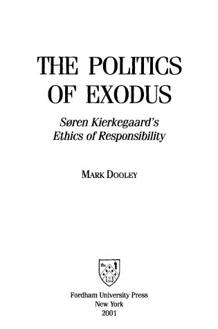 Cover of The Politics of Exodus