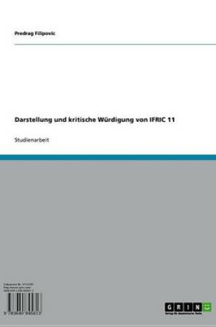 Cover of Darstellung Und Kritische Wurdigung Von Ifric 11