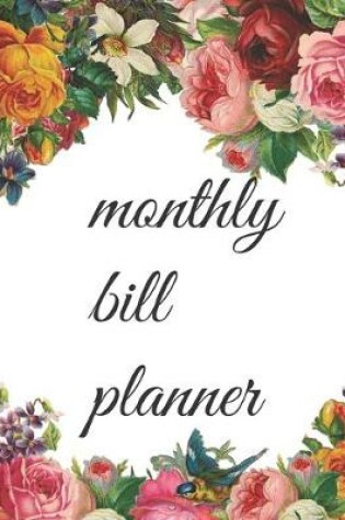 Cover of Monthly Bill Planner