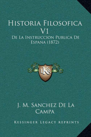 Cover of Historia Filosofica V1