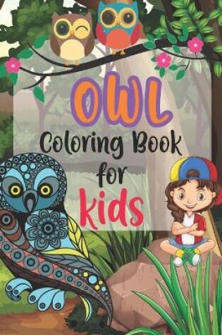 Cover of Owl Coloring Book For Kids