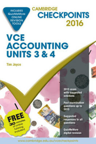 Cover of Cambridge Checkpoints VCE Accounting Units 3&4 2016 and Quiz Me More
