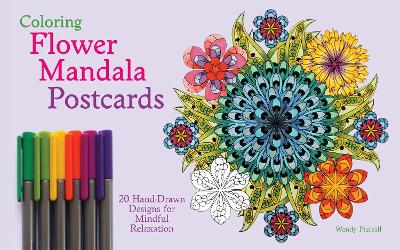 Book cover for Coloring Flower Mandala Postcards