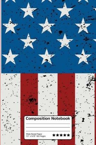 Cover of American Flag Patriotic USA Composition Notebook