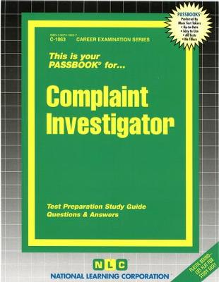 Book cover for Complaint Investigator