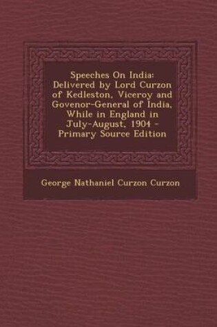 Cover of Speeches on India