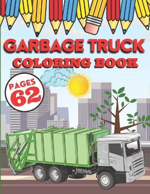 Book cover for Garbage Truck Coloring Book