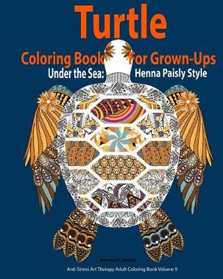 Cover of Turtle Coloring Book For Grown-Ups