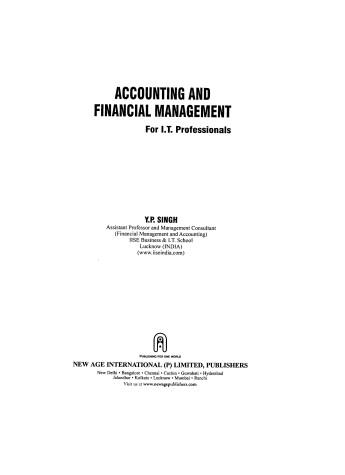 Book cover for Accounting and Financial Management for I.T. Professional