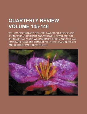 Book cover for Quarterly Review Volume 145-146