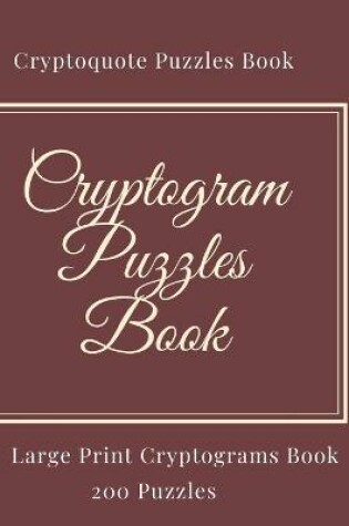 Cover of Cryptogram Puzzles Book