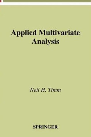 Cover of Applied Multivariate Analysis