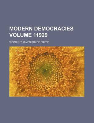 Book cover for Modern Democracies Volume 11929