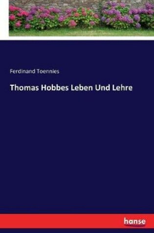 Cover of Thomas Hobbes Leben Und Lehre