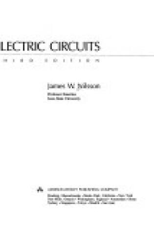 Cover of Elec Cir 3e Hd Sup 52455