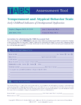 Book cover for Temperament and Atypical Behavior Scale (TABS) Assessment Tool