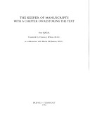 Cover of The Keeper of Manuscripts, with a Chapter on Restoring the Text