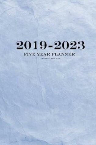 Cover of 2019-2023 Textured Light Blue Five Year Planner