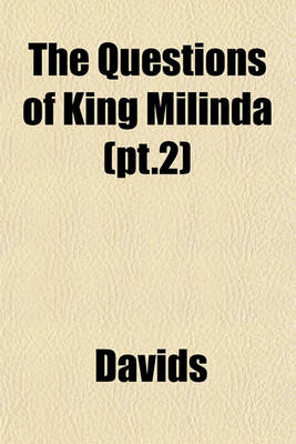 Book cover for The Questions of King Milinda Volume 35