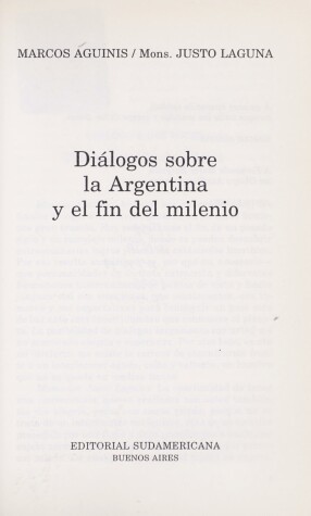 Book cover for Dialogos Sobre La Argentina y El Fin del Mil