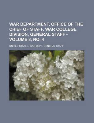 Cover of War Department, Office of the Chief of Staff, War College Division, General Staff