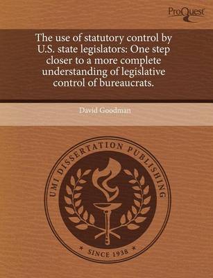 Book cover for The Use of Statutory Control by U.S