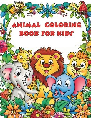 Book cover for Animal coloring book for kids