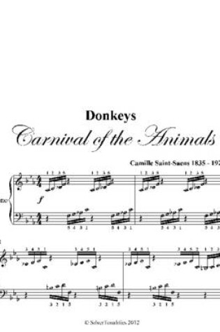 Cover of Donkeys Carnival of the Animals Beginner Piano Sheet Music