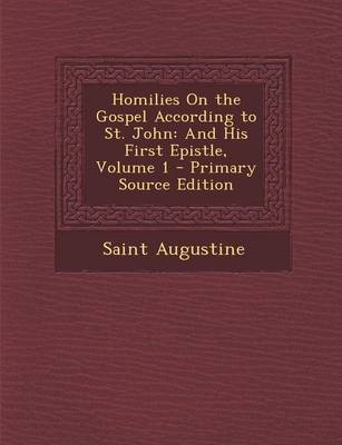 Book cover for Homilies on the Gospel According to St. John