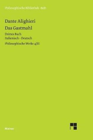Cover of Philosophische Werke / Das Gastmahl. Drittes Buch