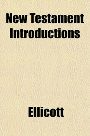 Cover of New Testament Introductions