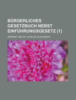Book cover for Burgerliches Gesetzbuch Nebst Einfuhrungsgesetz (1)