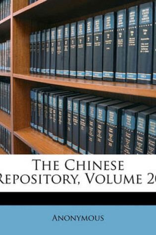 Cover of The Chinese Repository, Volume 20