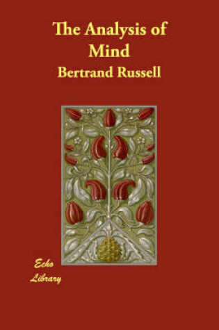 Cover of The Analysis of Mind ( USA only edition)