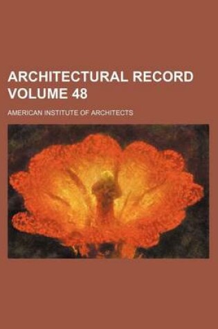 Cover of Architectural Record Volume 48