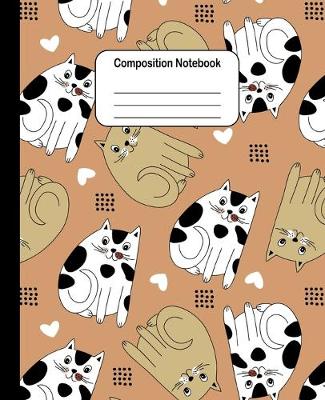 Book cover for Composition Notebook - Brown and White Cats